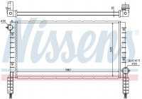 Radiator, engine cooling 61768 Nissens