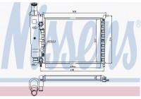 Radiator, engine cooling 617857 Nissens