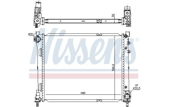 Radiator, engine cooling 617872 Nissens