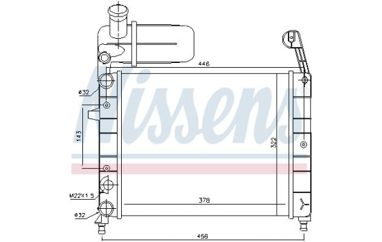 Radiator, engine cooling 61845 Nissens, Image 2