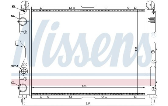 Radiator, engine cooling 61869 Nissens