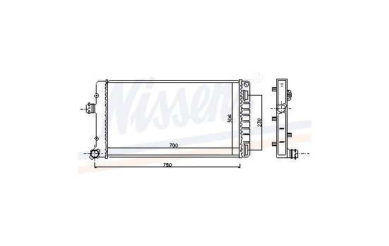 Radiator, engine cooling 61887 Nissens