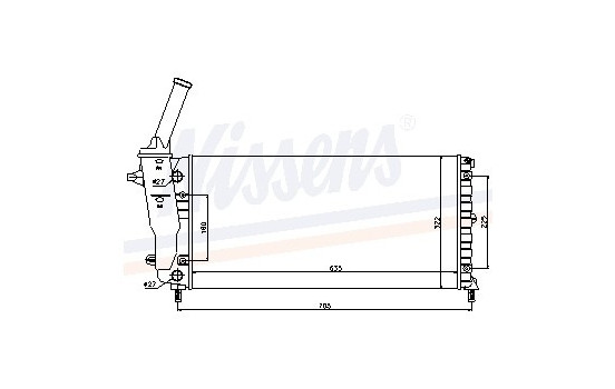 Radiator, engine cooling 61893 Nissens