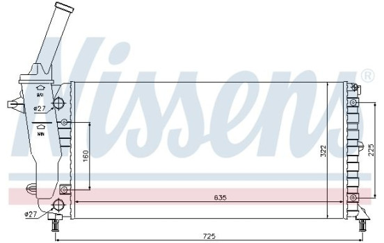 Radiator, engine cooling 61893 Nissens, Image 2