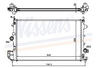 Radiator, engine cooling 61914A Nissens