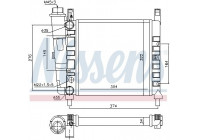 Radiator, engine cooling 61930 Nissens