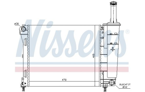 Radiator, engine cooling 61936 Nissens