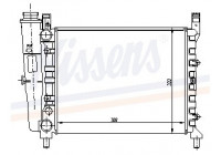 Radiator, engine cooling 61940 Nissens
