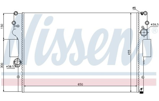Radiator, engine cooling 61981 Nissens, Image 2
