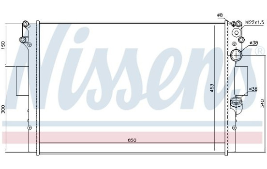 Radiator, engine cooling 61985 Nissens