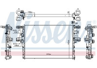 Radiator, engine cooling 61988 Nissens