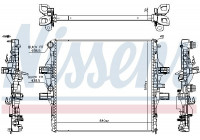 Radiator, engine cooling 61989 Nissens