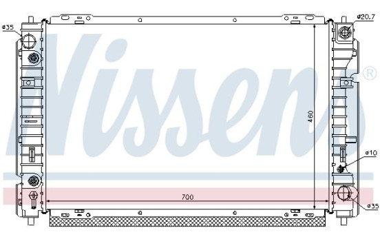Radiator, engine cooling 62004 Nissens, Image 2