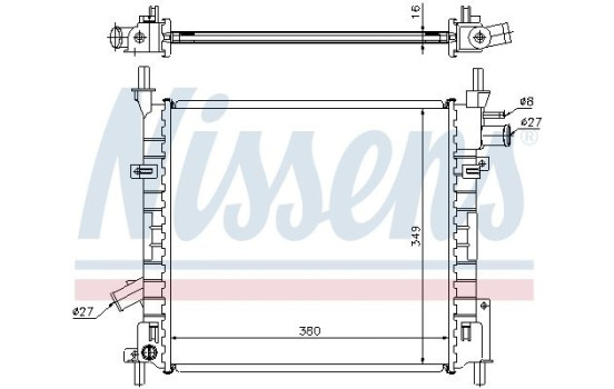 Radiator, engine cooling 62022A Nissens, Image 2