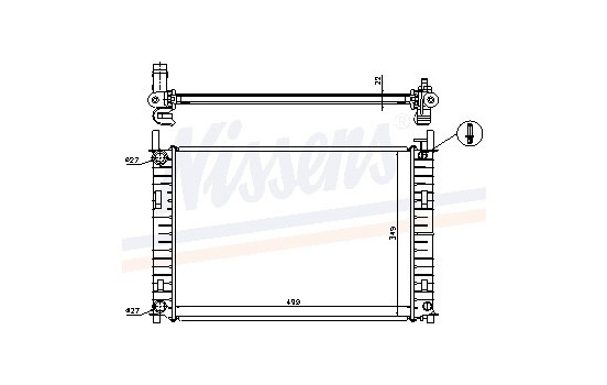 Radiator, engine cooling 62027A Nissens