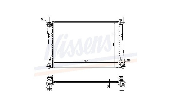 Radiator, engine cooling 62028A Nissens
