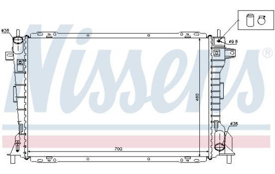 Radiator, engine cooling 62033 Nissens, Image 2