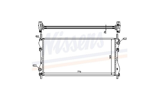 Radiator, engine cooling 62043A Nissens