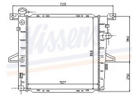 Radiator, engine cooling 62060 Nissens