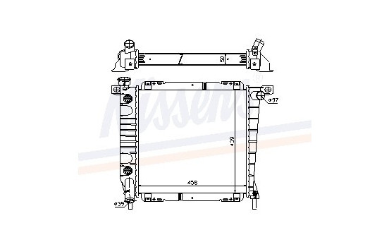 Radiator, engine cooling 620671 Nissens