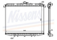 Radiator, engine cooling 62069A Nissens