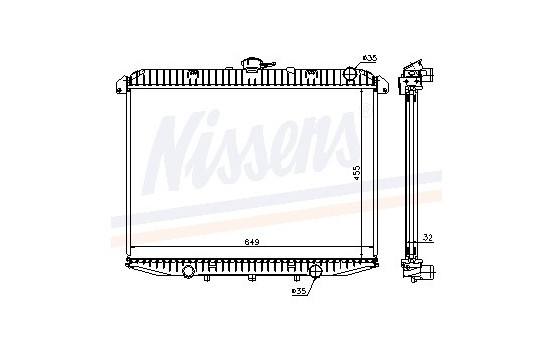 Radiator, engine cooling 62070A Nissens