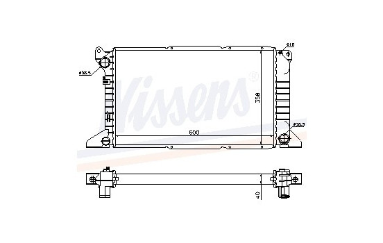 Radiator, engine cooling 62081A Nissens