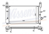 Radiator, engine cooling 62117A Nissens