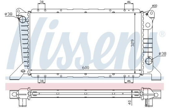 Radiator, engine cooling 62241A Nissens, Image 2