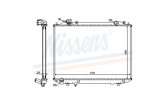 Radiator, engine cooling 62246A Nissens