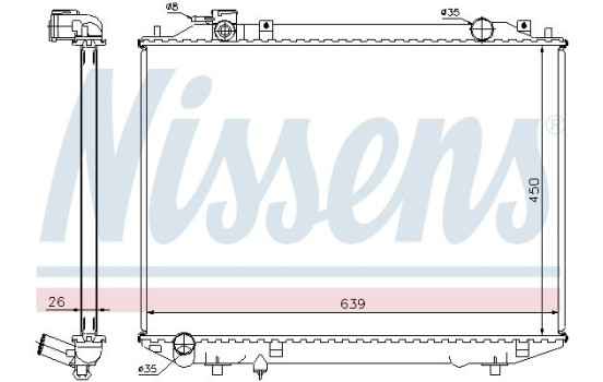 Radiator, engine cooling 62246A Nissens, Image 2