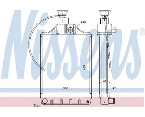 Radiator, engine cooling 62254 Nissens