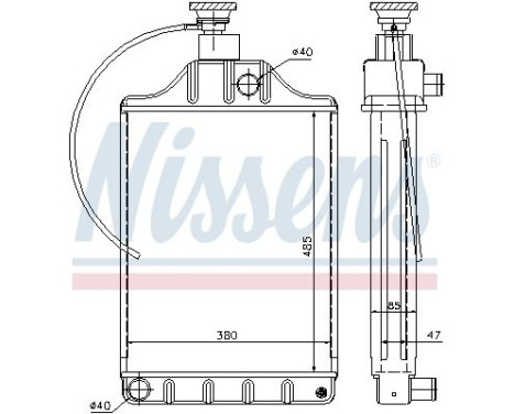 Radiator, engine cooling 62254 Nissens, Image 2