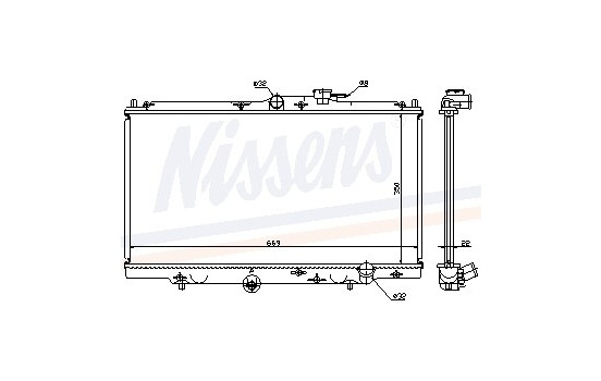 Radiator, engine cooling 62258 Nissens