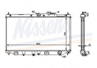 Radiator, engine cooling 62282A Nissens