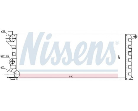 Radiator, engine cooling 62312 Nissens