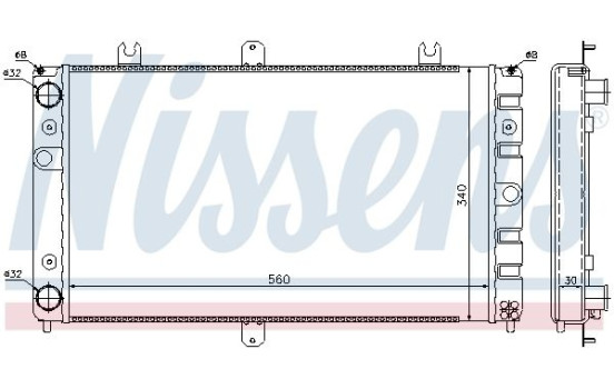 Radiator, engine cooling 623553 Nissens, Image 2