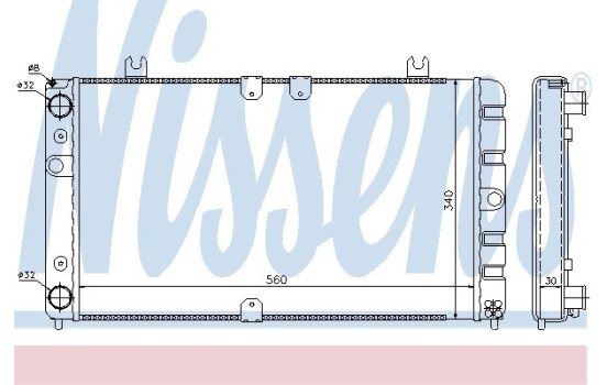 Radiator, engine cooling 623554 Nissens