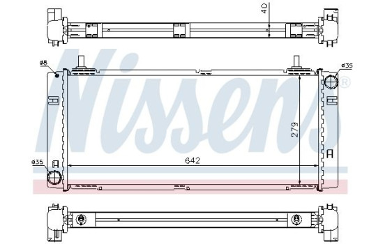 Radiator, engine cooling 62358 Nissens, Image 2