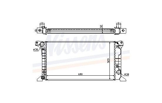 Radiator, engine cooling 62369A Nissens