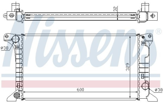 Radiator, engine cooling 62369A Nissens, Image 2