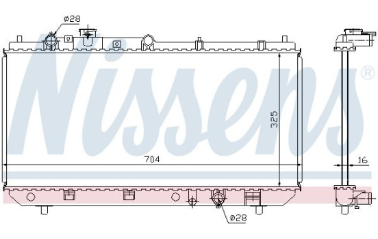 Radiator, engine cooling 62403 Nissens, Image 2