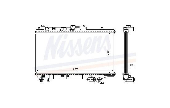 Radiator, engine cooling 62408A Nissens
