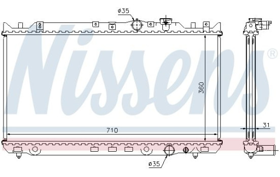 Radiator, engine cooling 62434 Nissens, Image 2