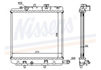 Radiator, engine cooling 62455A Nissens