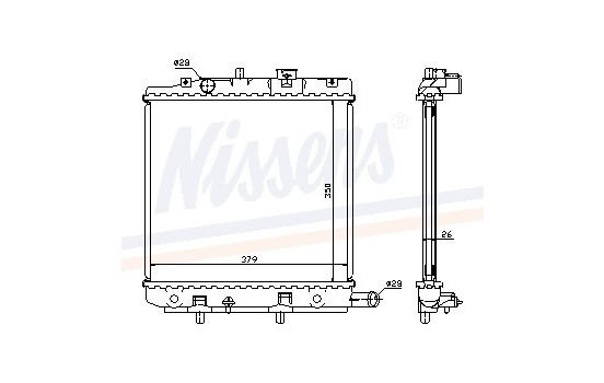 Radiator, engine cooling 62455A Nissens