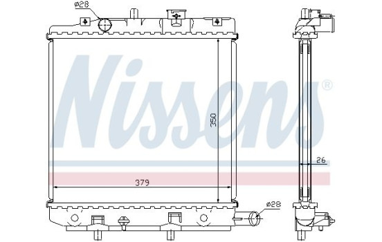 Radiator, engine cooling 62455A Nissens, Image 2