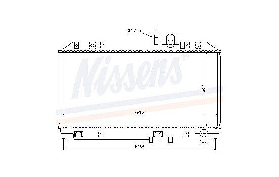 Radiator, engine cooling 62458 Nissens