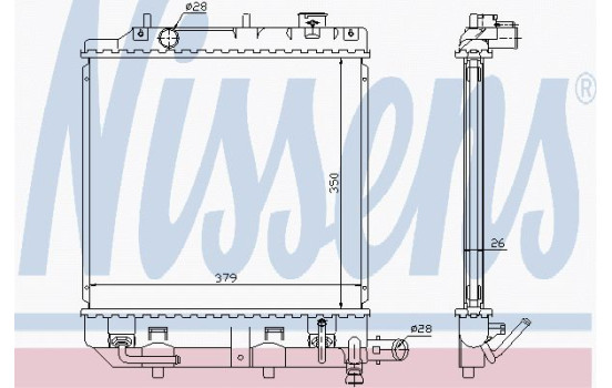 Radiator, engine cooling 62459 Nissens