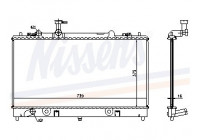 Radiator, engine cooling 62464A Nissens